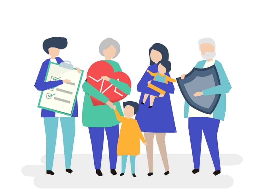 extended-family-with-healthcare-illustration