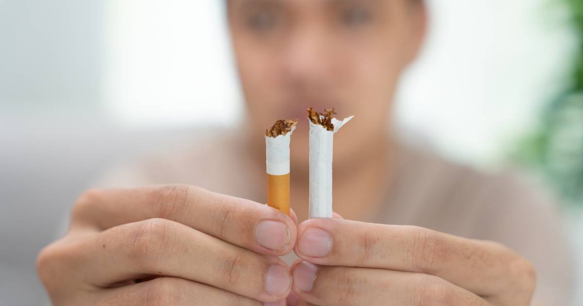 No smoking. Man stop smoke, refuse, reject, break take cigarette, say no. quit smoking for health. world tobacco day. drugs, Lung Cancer, emphysema , Pulmonary disease, narcotic, nicotine effect